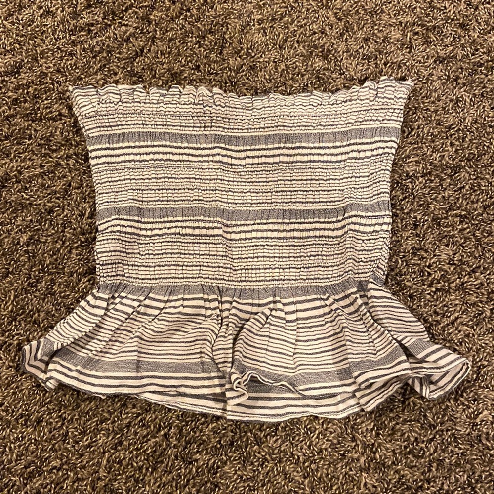 Striped tube top with flared bottom. Size small.
